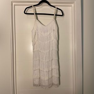 White Mini Flapper Dress